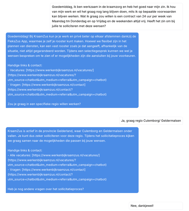 Image of successful chat Regiozorg